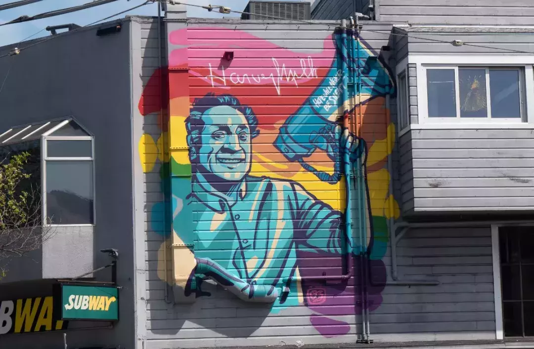 The Harvey Milk mural by Oz Montania