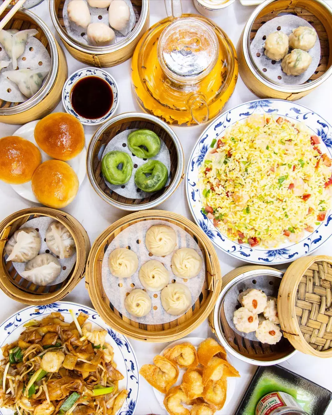 A variety of dim sum dishes at San Francisco's Yank Sing restaurant.