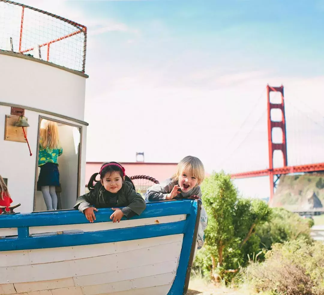 Children play at Sausalito's Bay Area Discovery Museum.