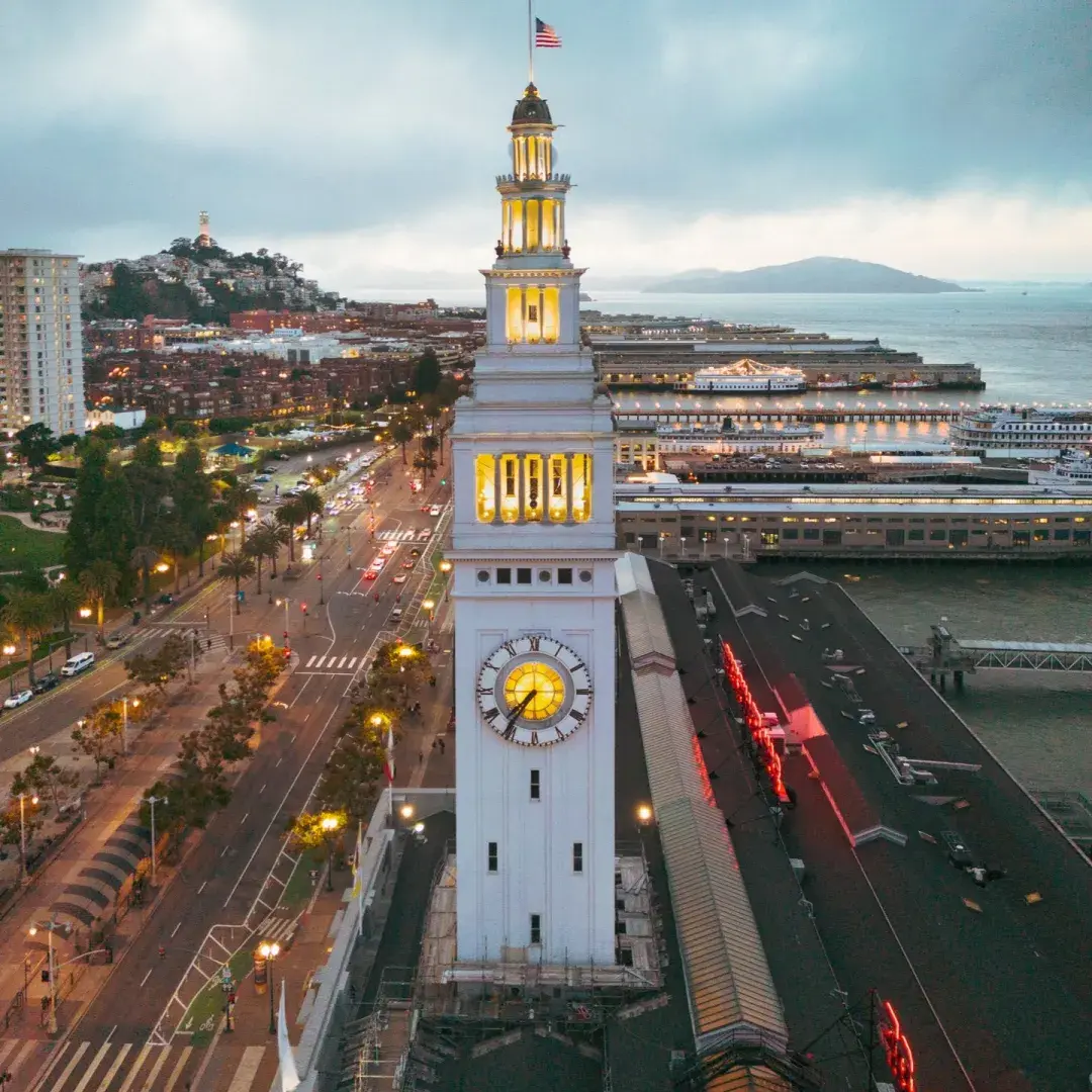 Ferry building in the evening