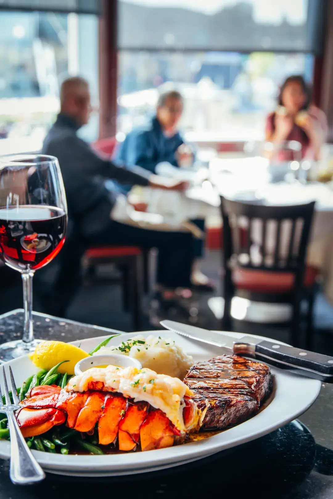Image of surf and turf at fog harbor restaurant