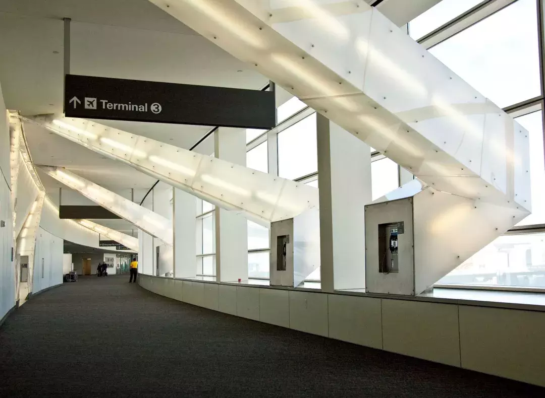 A light art installation at San Francisco International Airport.