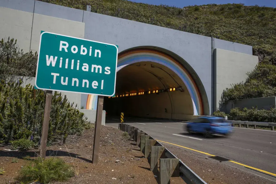 Photo of the Robin Williams Tunnel in Marin County