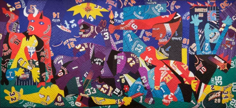 A work by Hank William Thomas for "Get in the Game" at SFMOMA