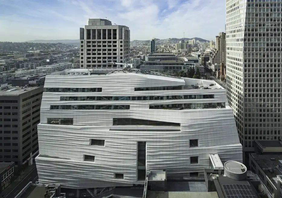 Exterior shot of SFMOMA