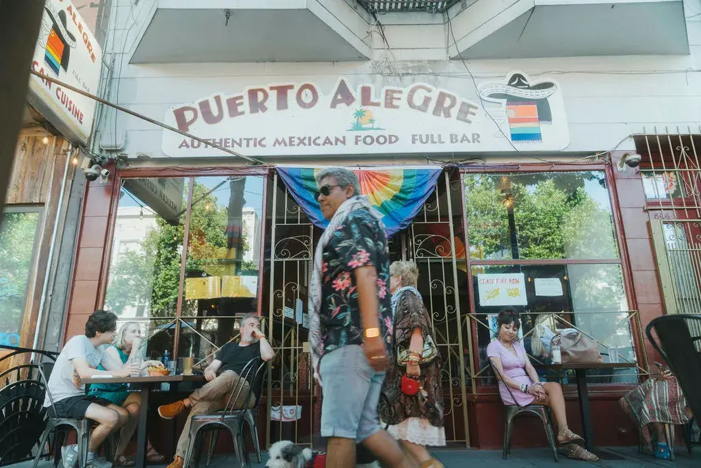 Outside Puerto Alegre on Valencia Street in the Mission