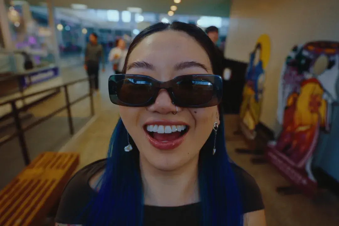 An excited young visitor explore the Japan Center Mall