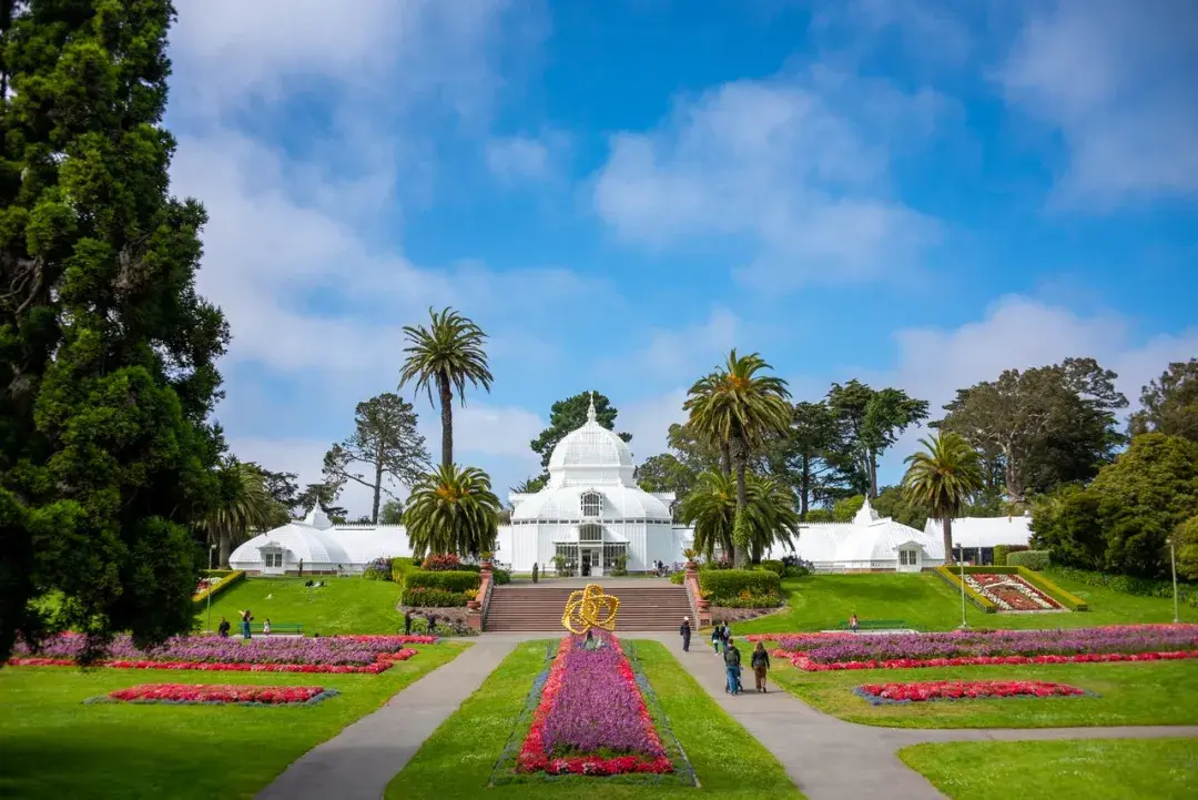 The Conservatory of flowers on a sunny day 