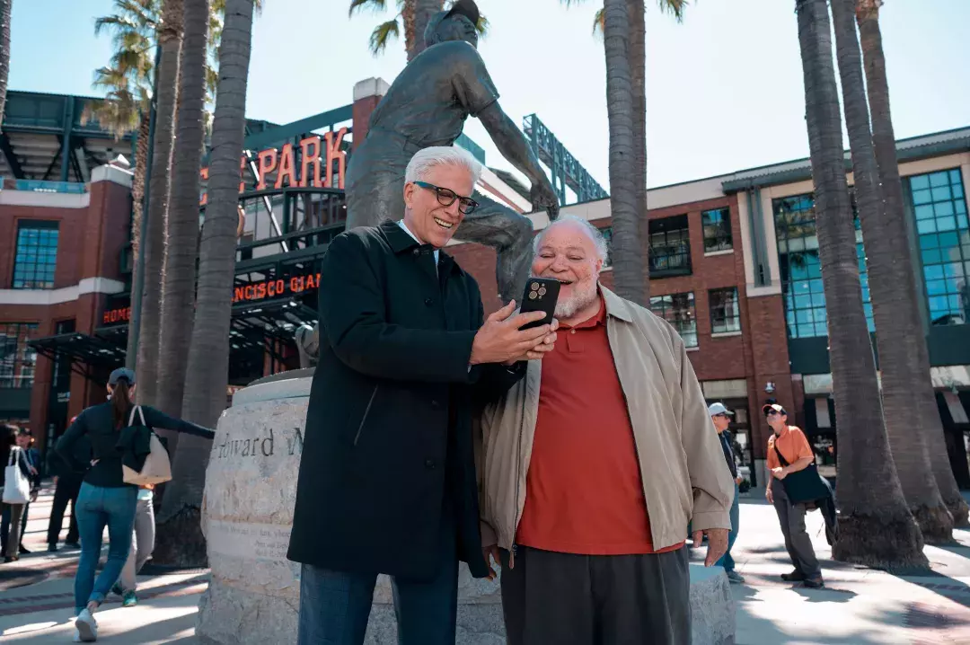 Scene from A Man on the Inside at Oracle Park
