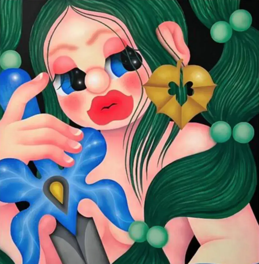 Glass Rice gallery in the TenderNob featured the paintings of Fátima de Juan in a recent duo exhibition called Incarnations (Glass Rice)