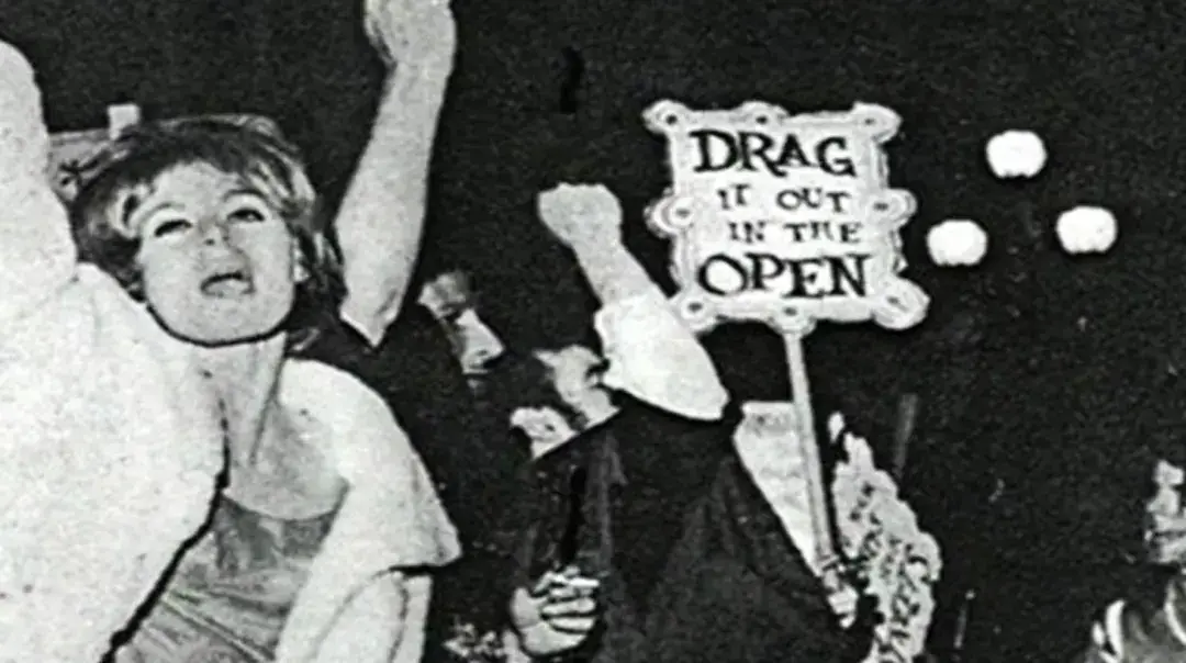 Historical photo of LGBTQ+ right demonstration 
