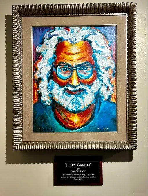 Jerry Garcia's portrait at the Hard Rock Cafe San Francisco