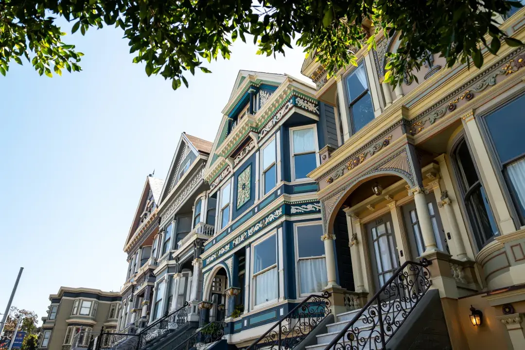 Gorgeously painted Victorian homes in San Francisco's Haight-Ashbury