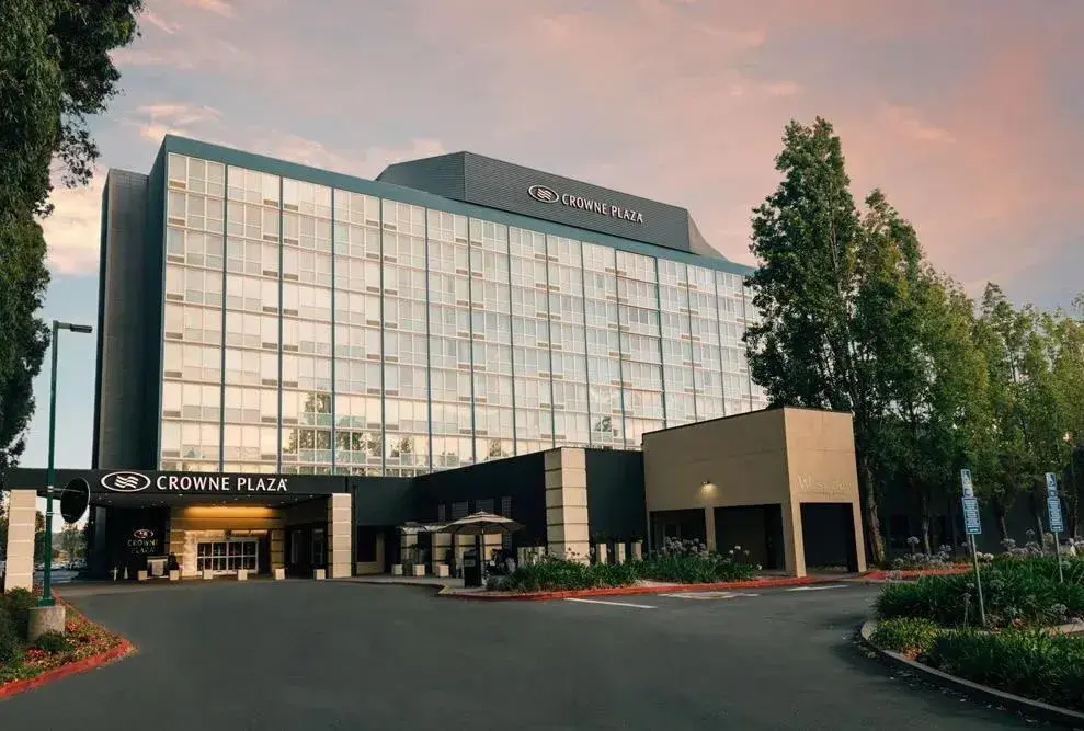 Crowne Plaza Exterior at Dusk