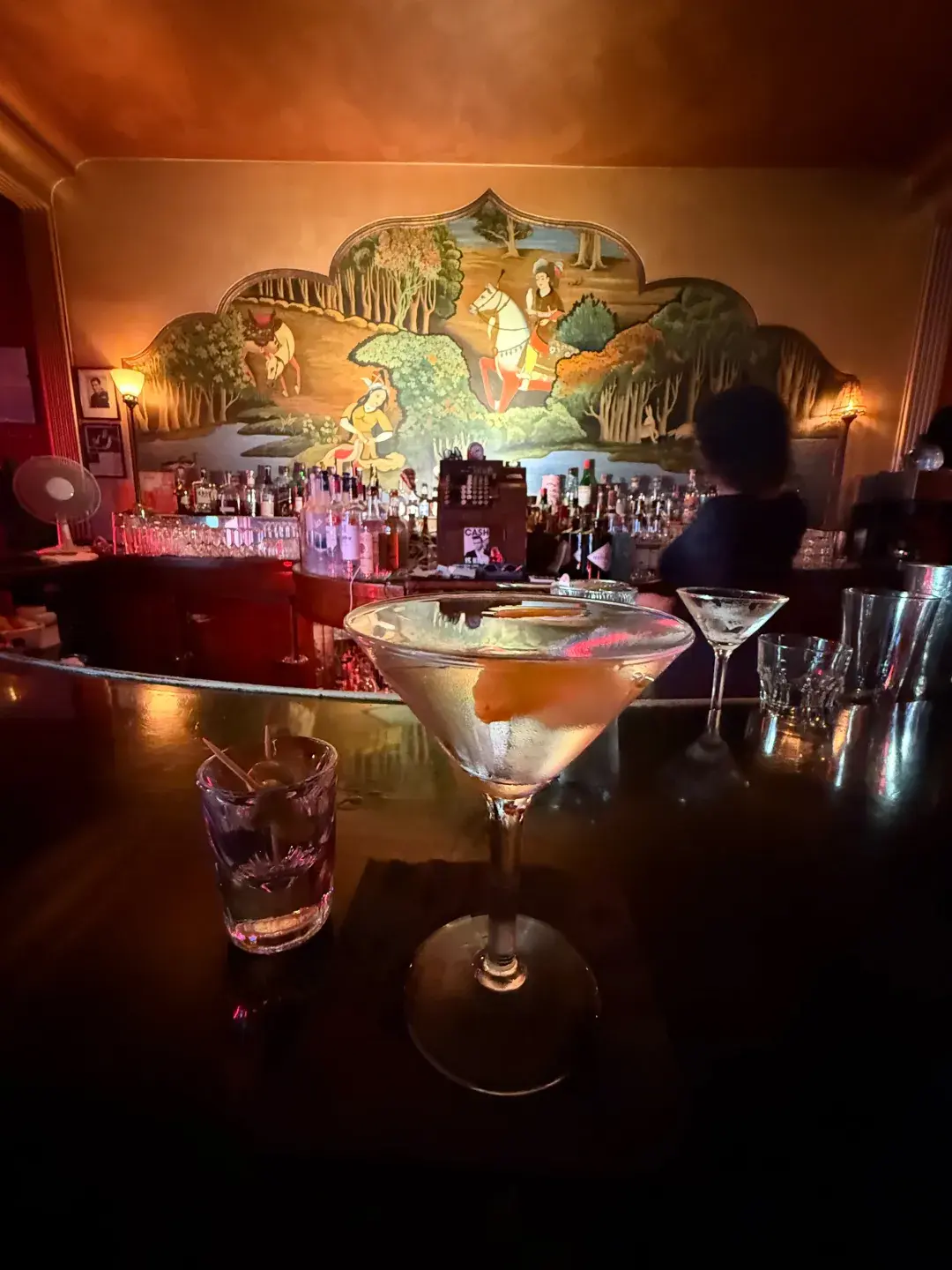 A martini awaits at the unique Zam Zam in San Francisco's Haight-Ashbury.