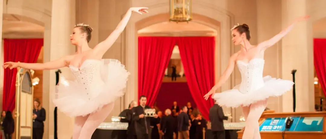 Ballet dancers at a private event in San Francisco.