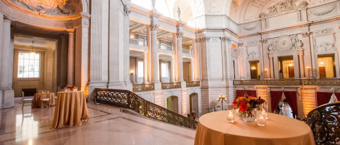 A formal event at San Francisco's City Hall.