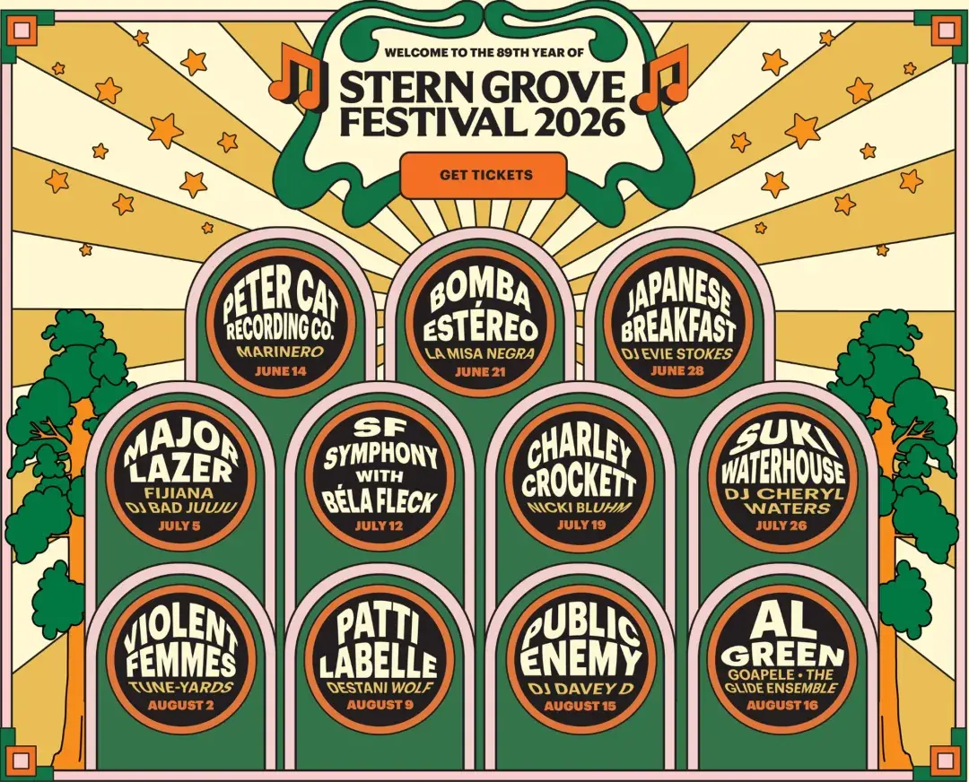 The line-up for the 2026 Stern Grove Festival.