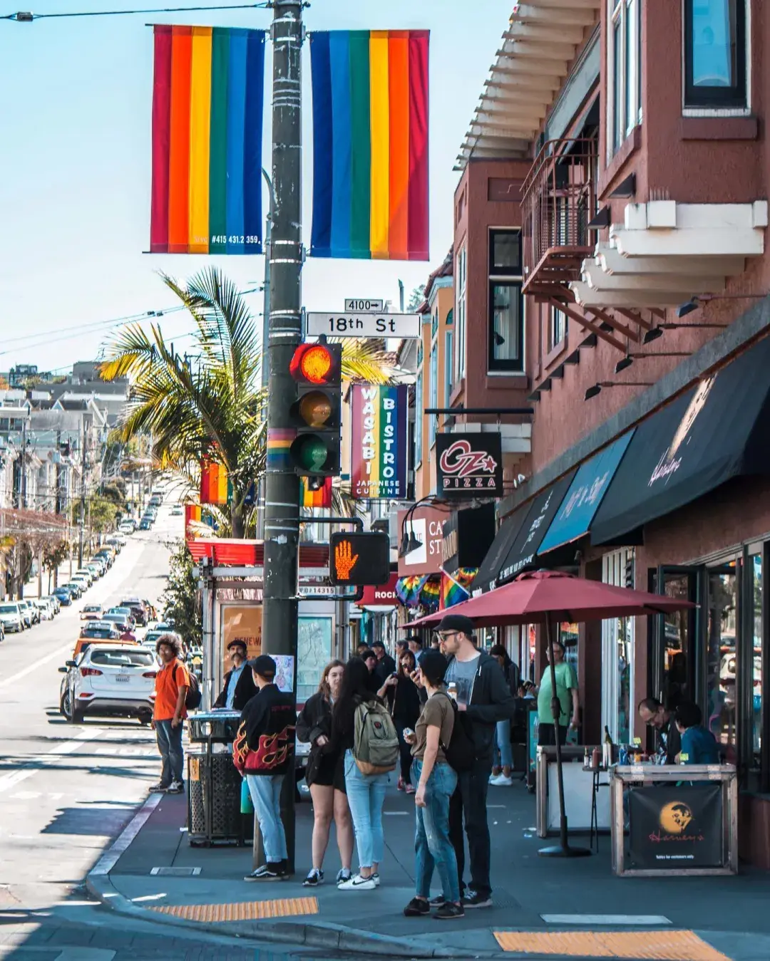 Castro crowd and restaurants