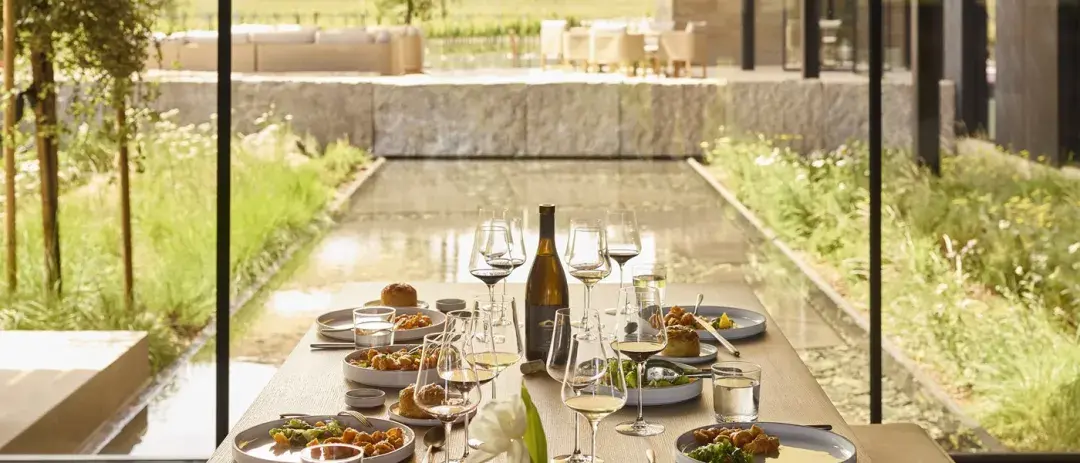 Fine dining at Robert Mondavi Winery in Napa, California.