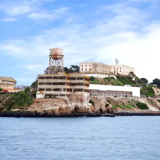 Alcatraz seen by boat