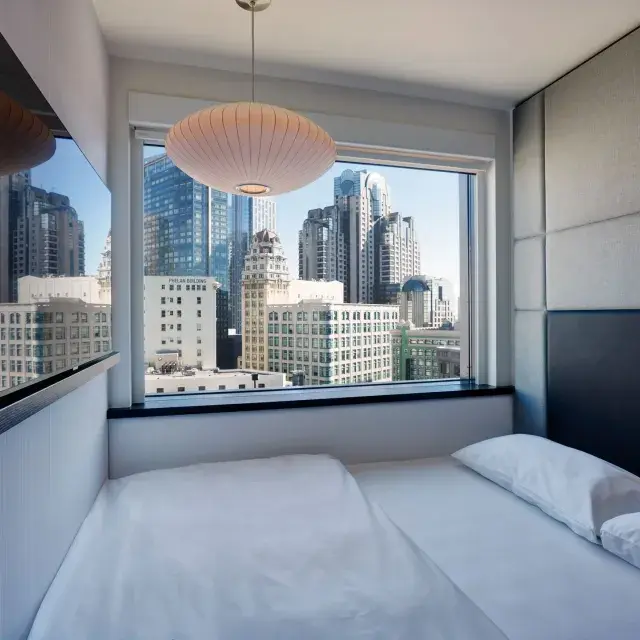 CitizenM hotel room with a view