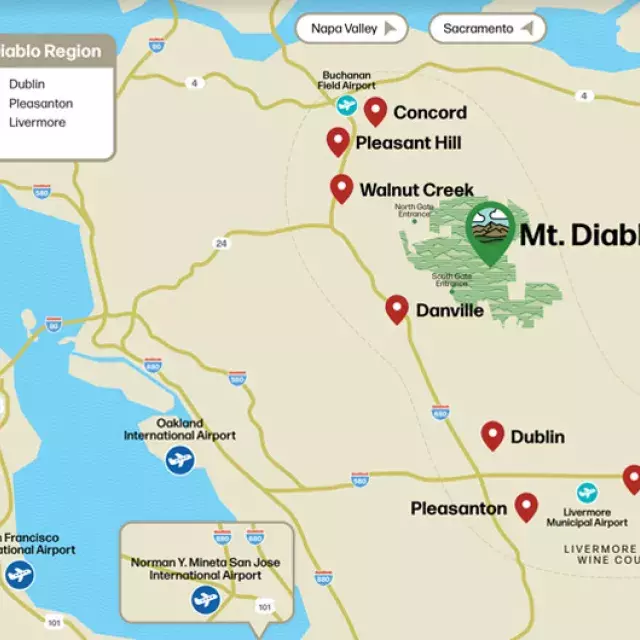 Map of the Mt. Diablo Region