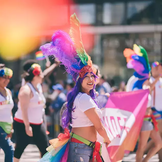 Mulher no Pride em São Francisco