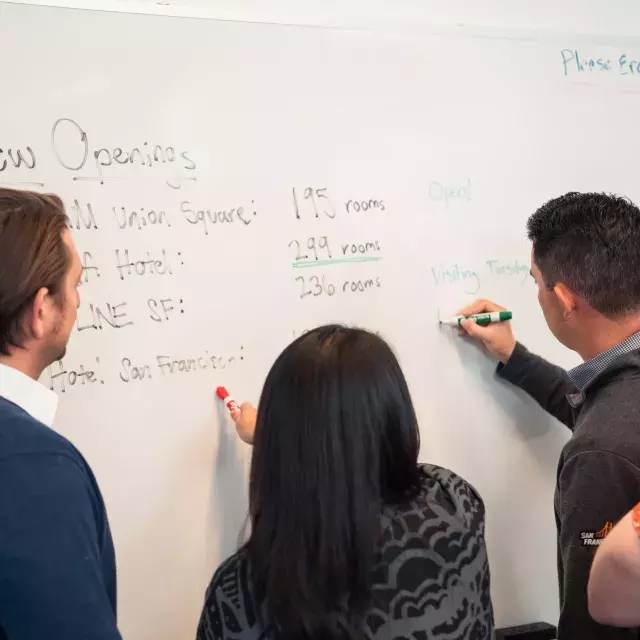 Writing on a whiteboard