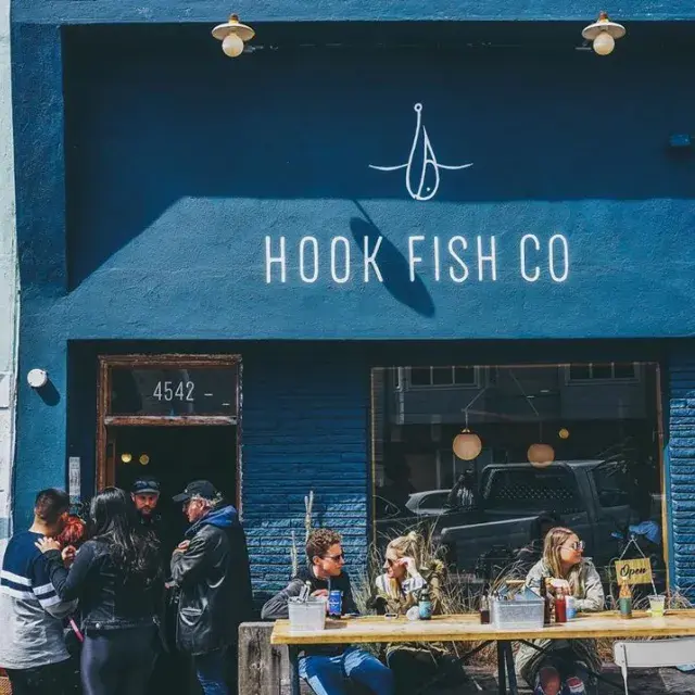 Restaurante Hook Fish no Outer Sunset de São Francisco.