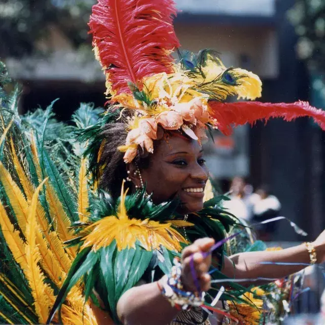 Bailarina en la celebración del Carnaval.