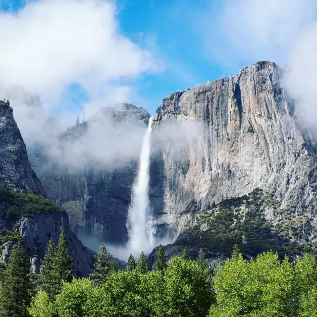 Yosemite Falls in Yosemite National Park.