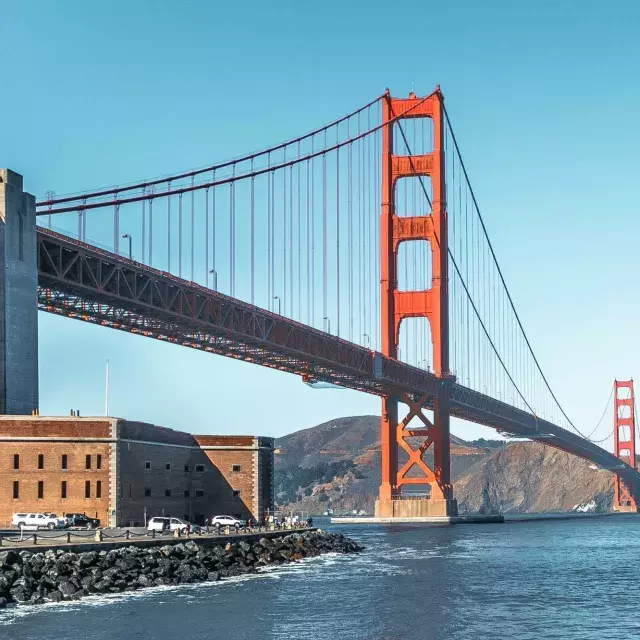 O Fort Point da época da Guerra Civil fica na base da Ponte Golden Gate.