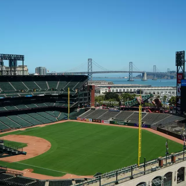 Oracle Park aerial view 