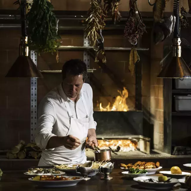 Chef no Angler, um restaurante com estrela Michelin