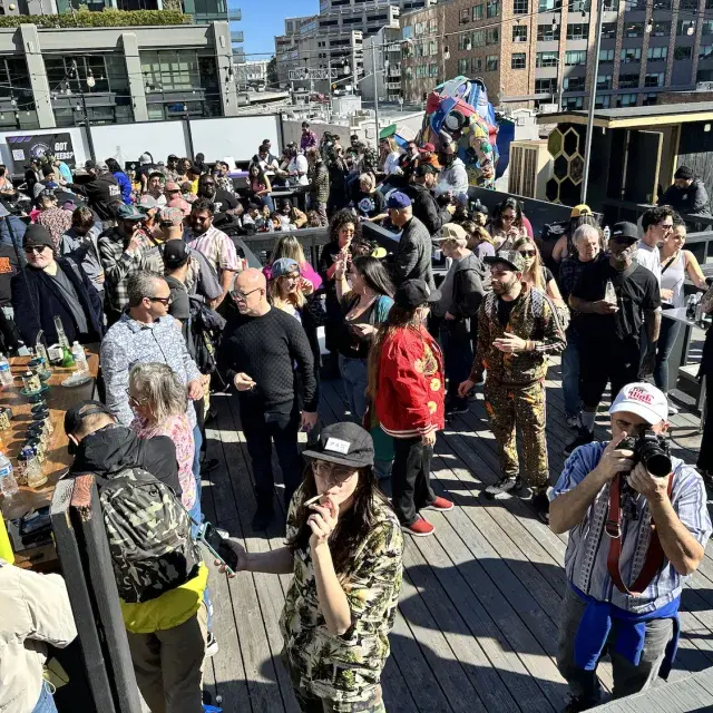 Guests attend a SF Weed Week event.