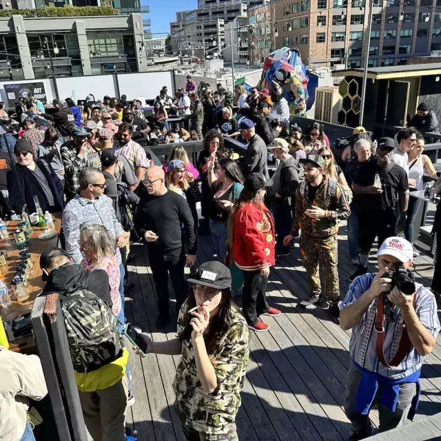 Guests attend a SF Weed Week event.