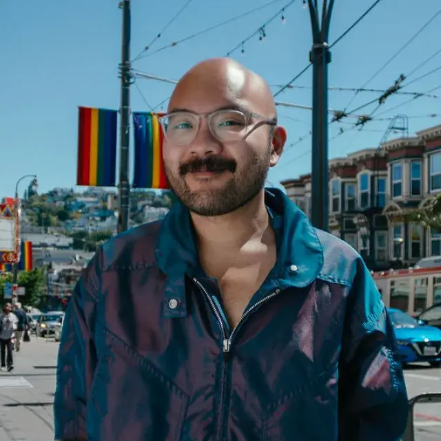 Josh Decolognon, Castro resident and host of KQED's "No Crumbs"