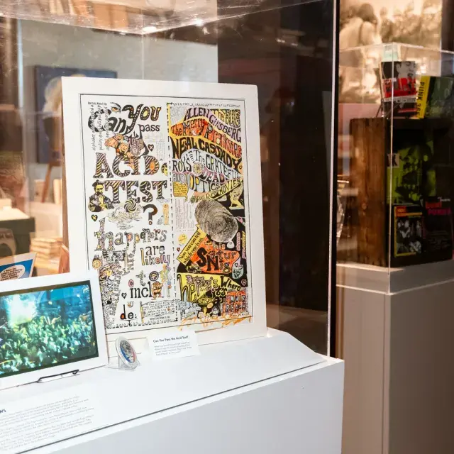 A cabinet display at Haight-Ashbury's Counterculture Museum