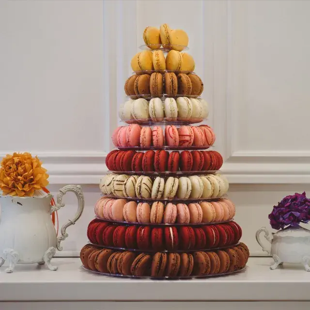 Cookies on a tiered tray