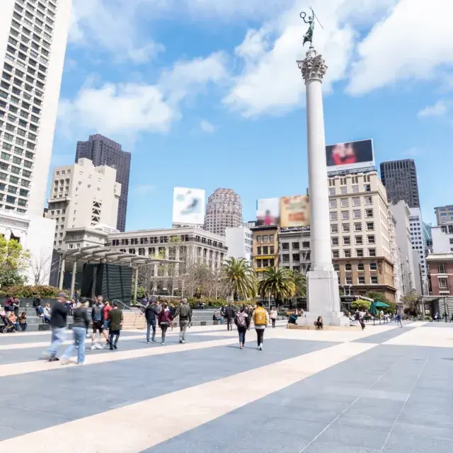 Union Square on a sunny day 