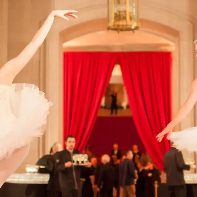 Ballet dancers at a private event in San Francisco.