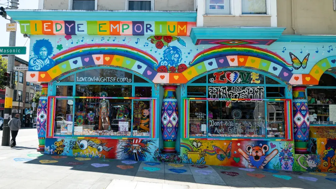 The exterior of Love On Haight